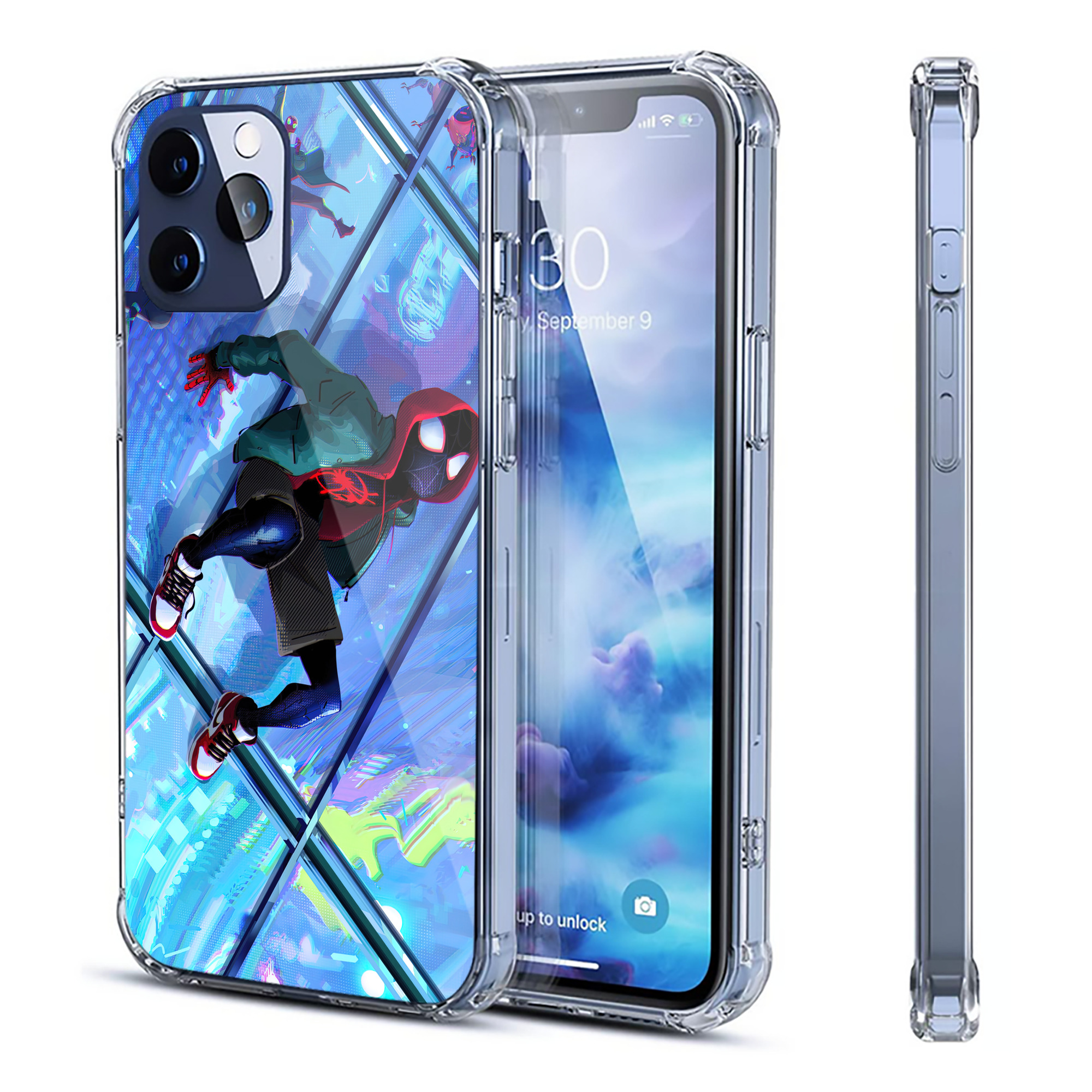 （画像用） Spider Man スパイダーマン 【iPhone 12シリーズ対応】透明スマホケース（クリアソフトケース）